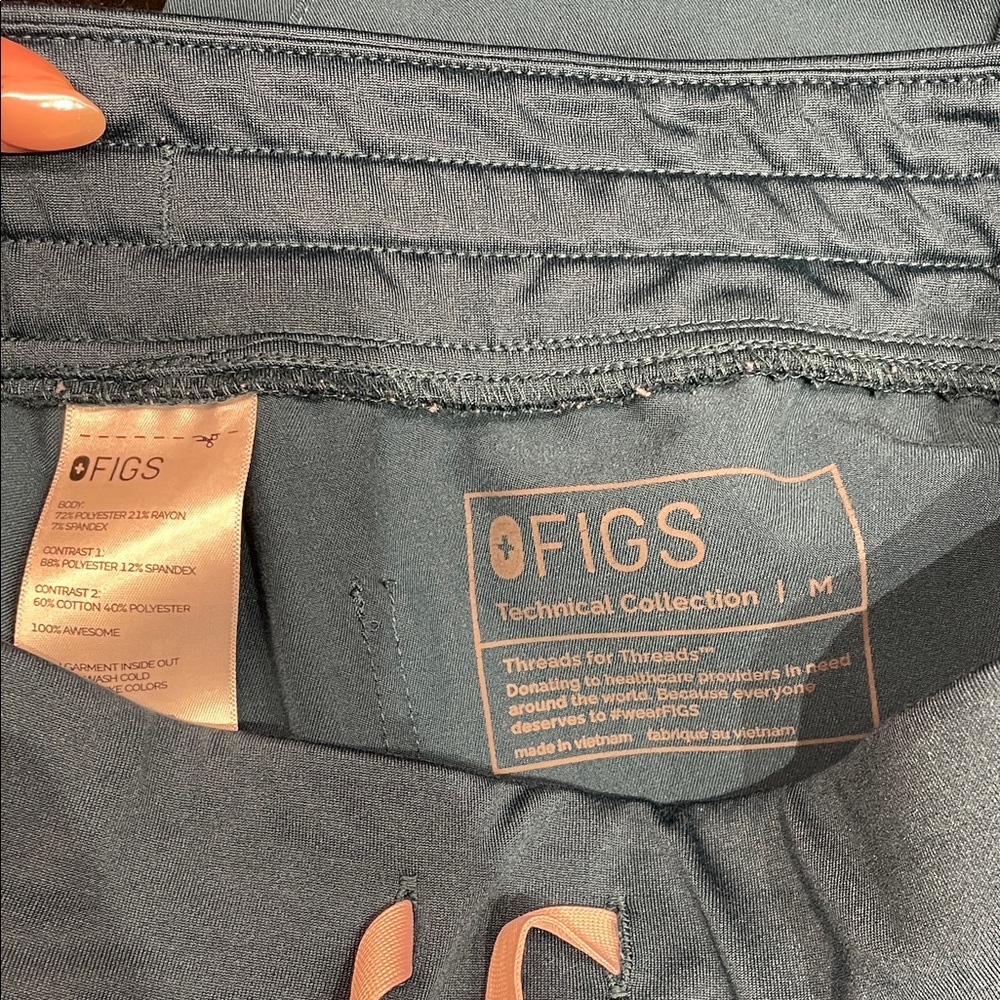 FIGS Zamora Jogger Scrub Pants Dark Teal Women's Medium - Picture 3 of 3
